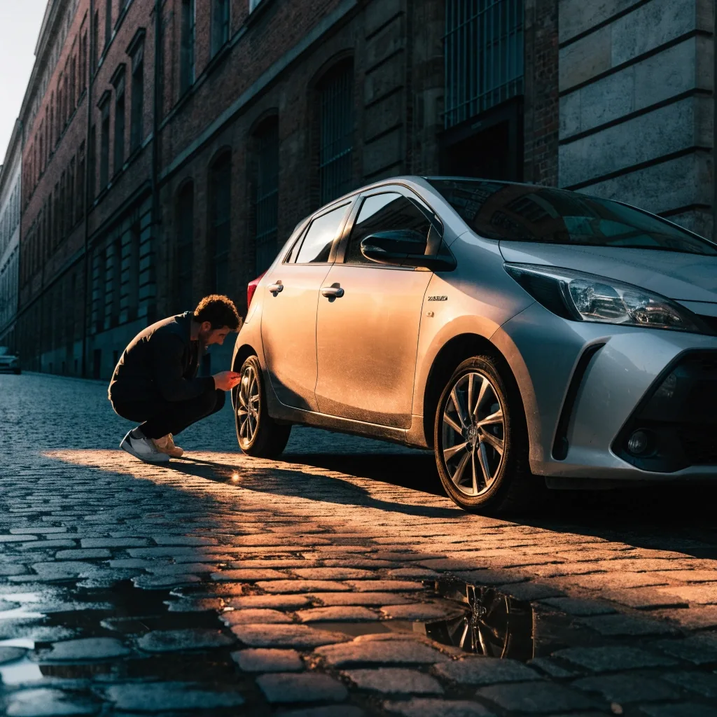 Renault Clio und Toyota Yaris stehen hintereinander in einer Berliner Seitenstraße