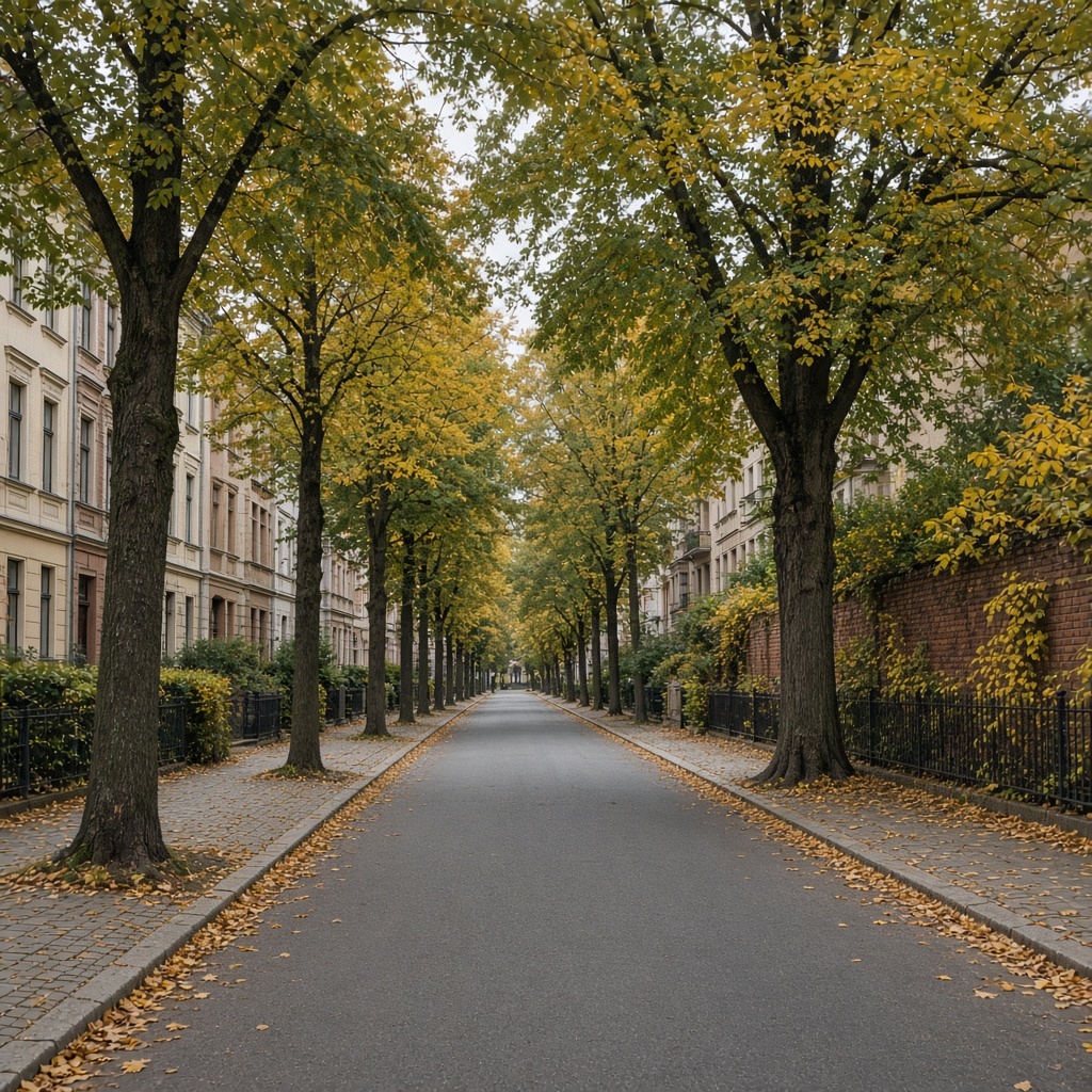 Straßenperspektive in Berlin